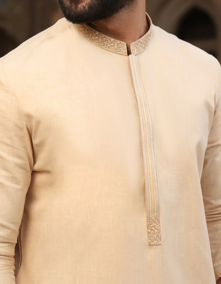 LIGHT BEIGE KAMEEZ SHALWAR | JJKS-A-US-36701/S21/JJ6949 - Image 2
