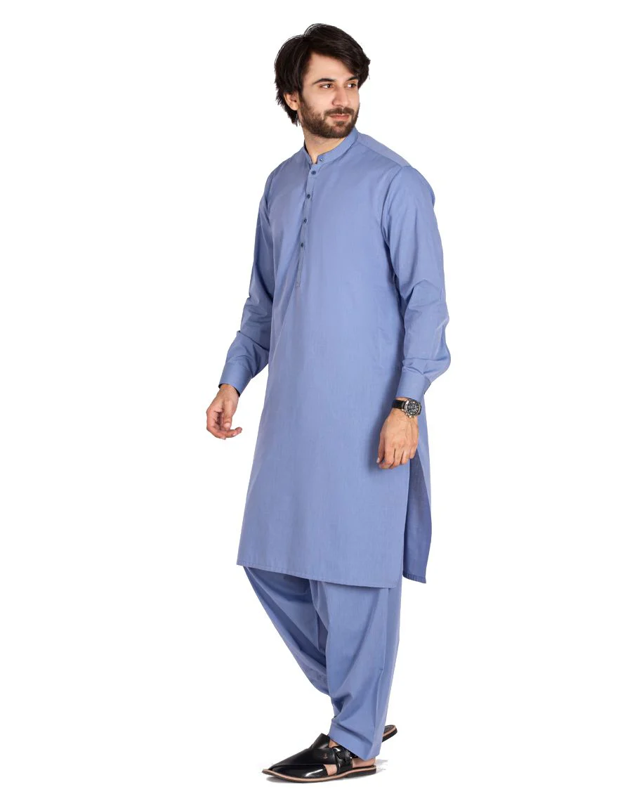 BLUE KAMEEZ SHALWAR | JJKS-A-US-36740/W20/JJ7048 - Image 2