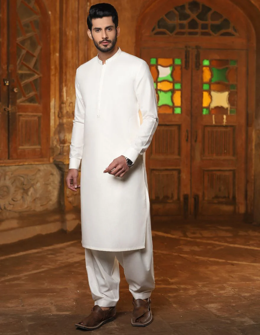 OFF WHITE KAMEEZ SHALWAR | JJKS-A-US-36752/S21/JJ6949