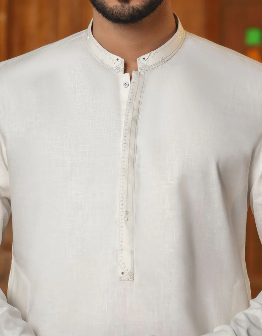 OFF WHITE KAMEEZ SHALWAR | JJKS-A-US-36752/S21/JJ6949 - Image 2