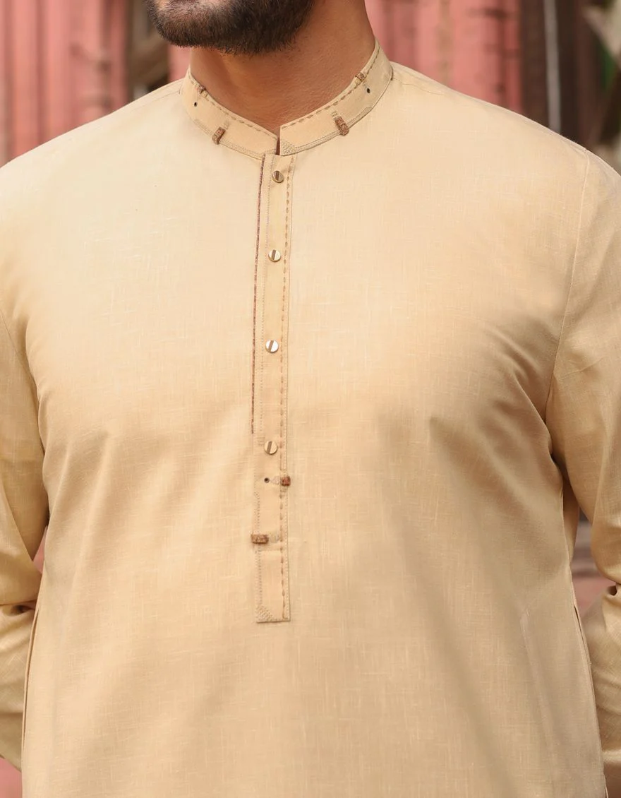 BEIGE KAMEEZ SHALWAR | JJKS-A-US-36753/S21/JJ6949 - Image 2