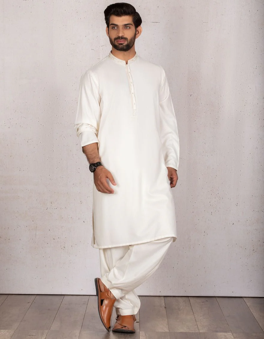 OFF WHITE KAMEEZ SHALWAR | JJKS-A-US-36757/S21/JJ6885