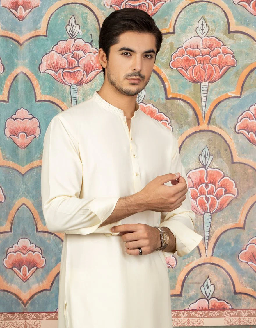 CREAM KAMEEZ SHALWAR | JJKS-A-US-36827/S21/JJ7230-SF - Image 3
