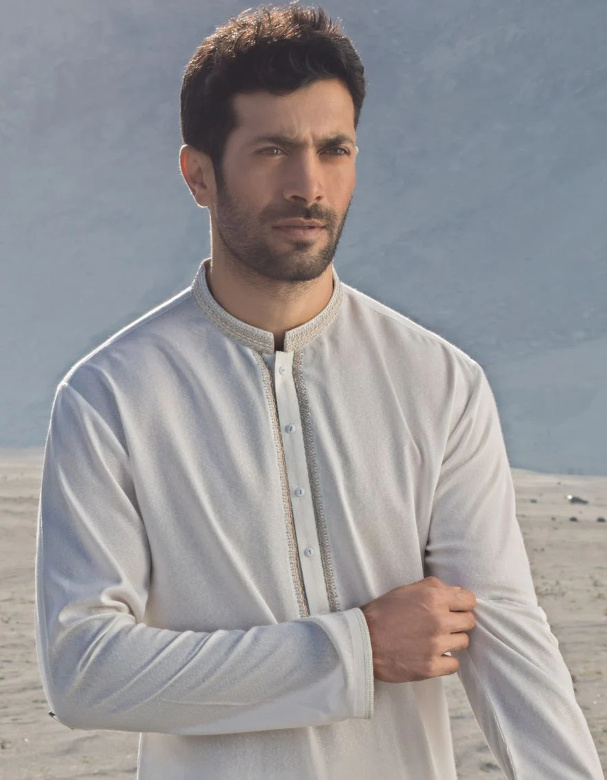 CREAM KAMEEZ SHALWAR | JJKS-A-US-37557/W21/JJ7195-SF - Image 2