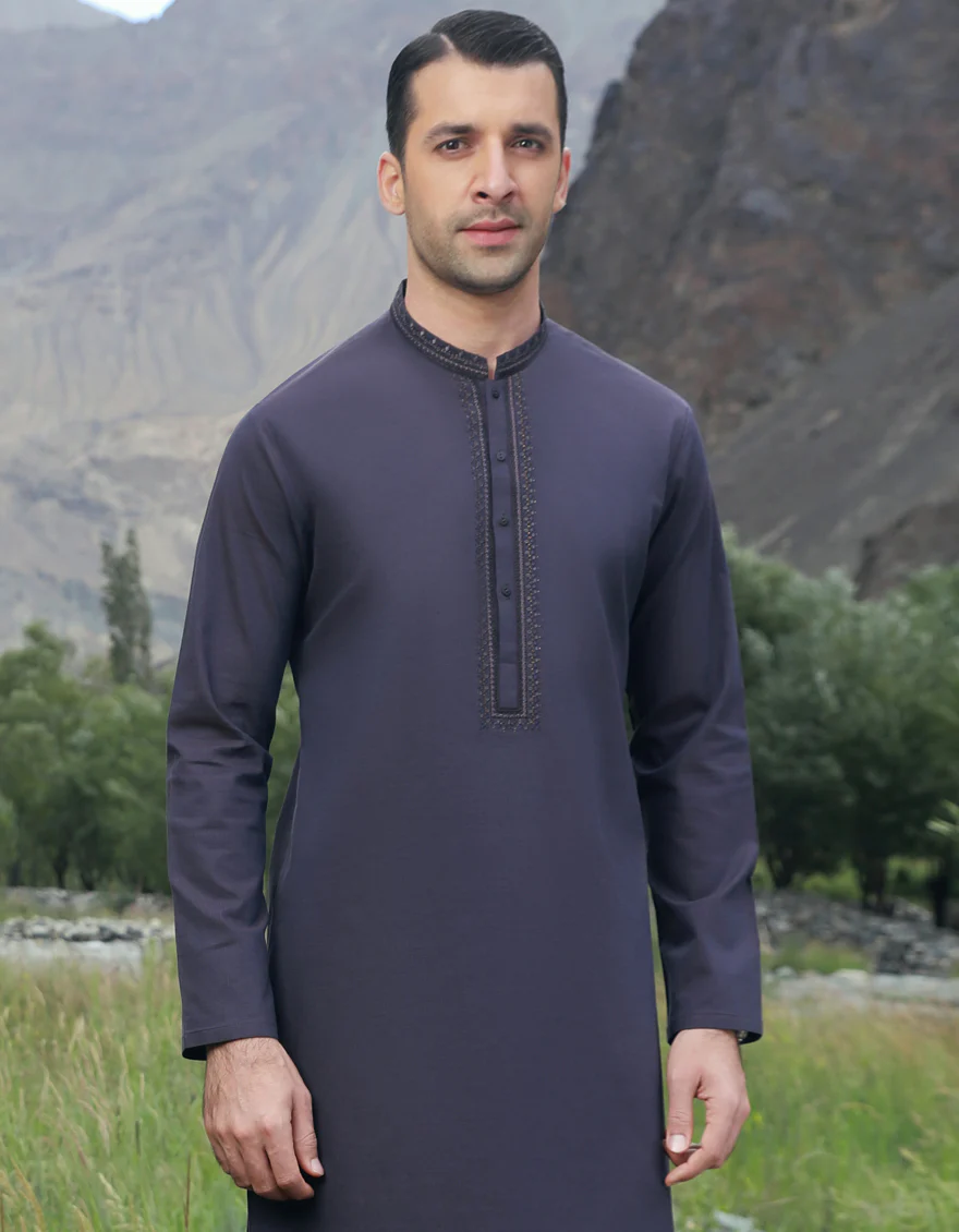 PURPLE COTTON KAMEEZ SHALWAR | JJKS-A-US-37794/S23/JJ9086-FL - Image 2