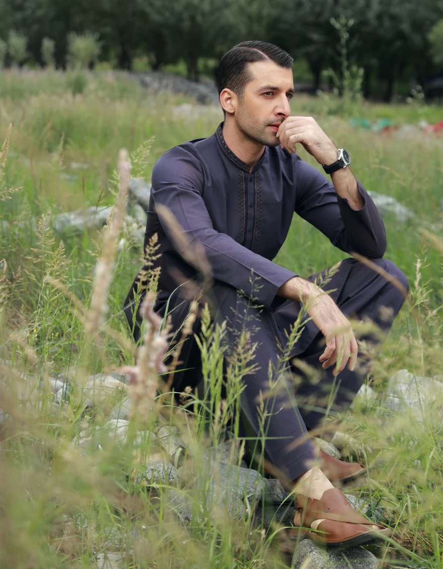 PURPLE COTTON KAMEEZ SHALWAR | JJKS-A-US-37794/S23/JJ9086-FL - Image 3