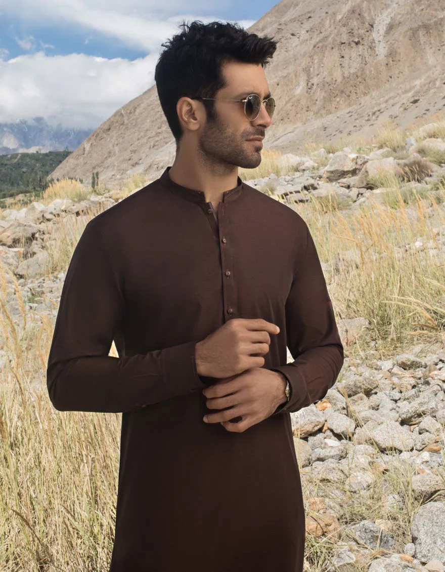 RUST KAMEEZ SHALWAR | JJKS-A-US-39188/W21/JJ7237-CL - Image 2