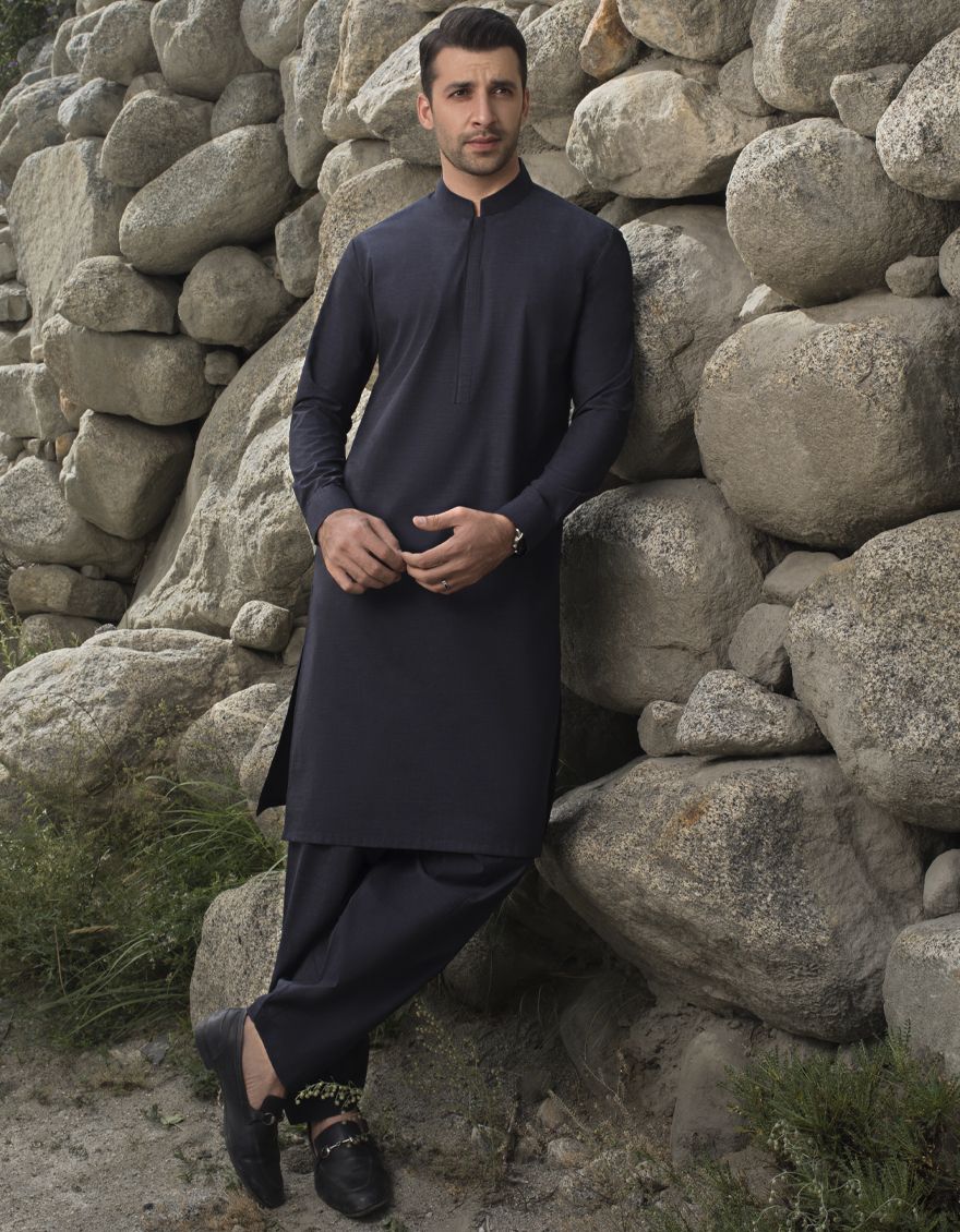 CHOC- BROWN KAMEEZ SHALWAR | JJKS-A-US-40136/W21/JJ7114-PN - Image 2