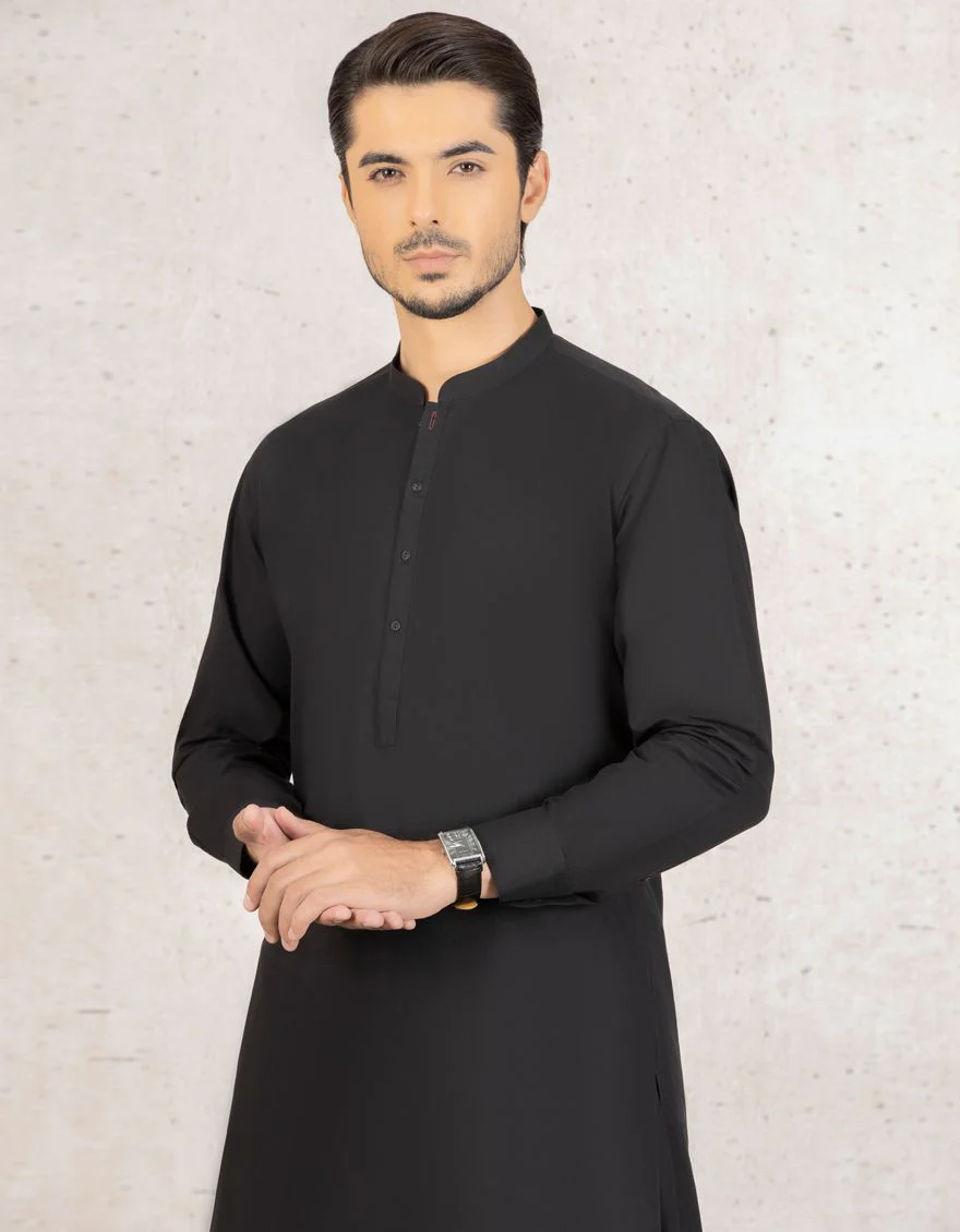 BLACK KAMEEZ SHALWAR | JJKS-A-US-40176/W21/JJ7406-PN - Image 2