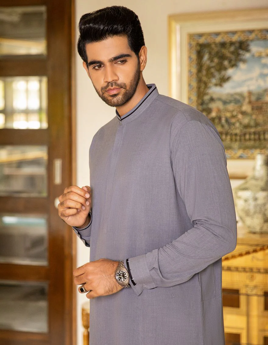 LIGHT GREY KAMEEZ SHALWAR | JJKS-A-US-42014/S20/JJ6414 - Image 2