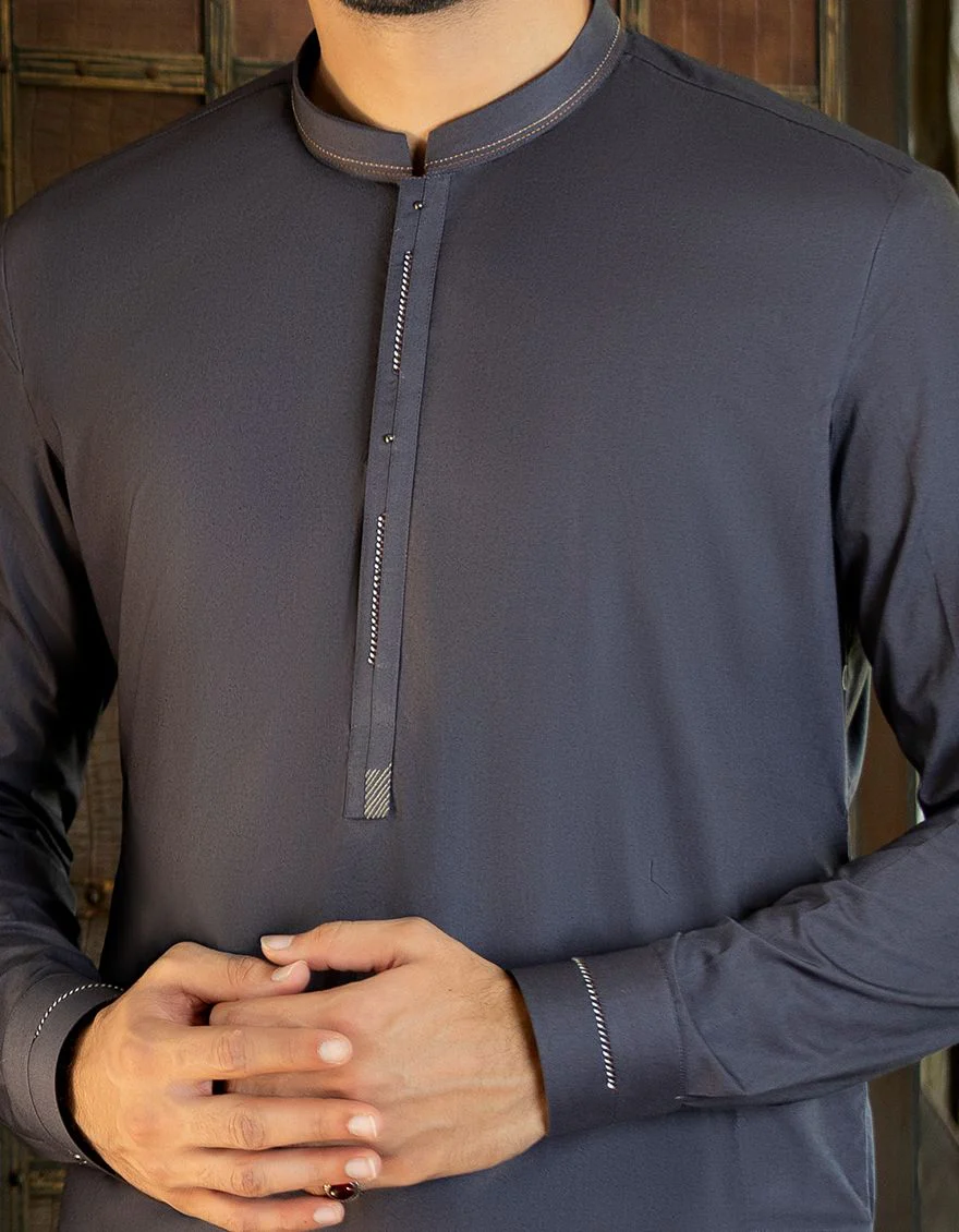 CHARCOAL KAMEEZ SHALWAR | JJKS-A-US-42026/S20/JJ5316 - Image 2