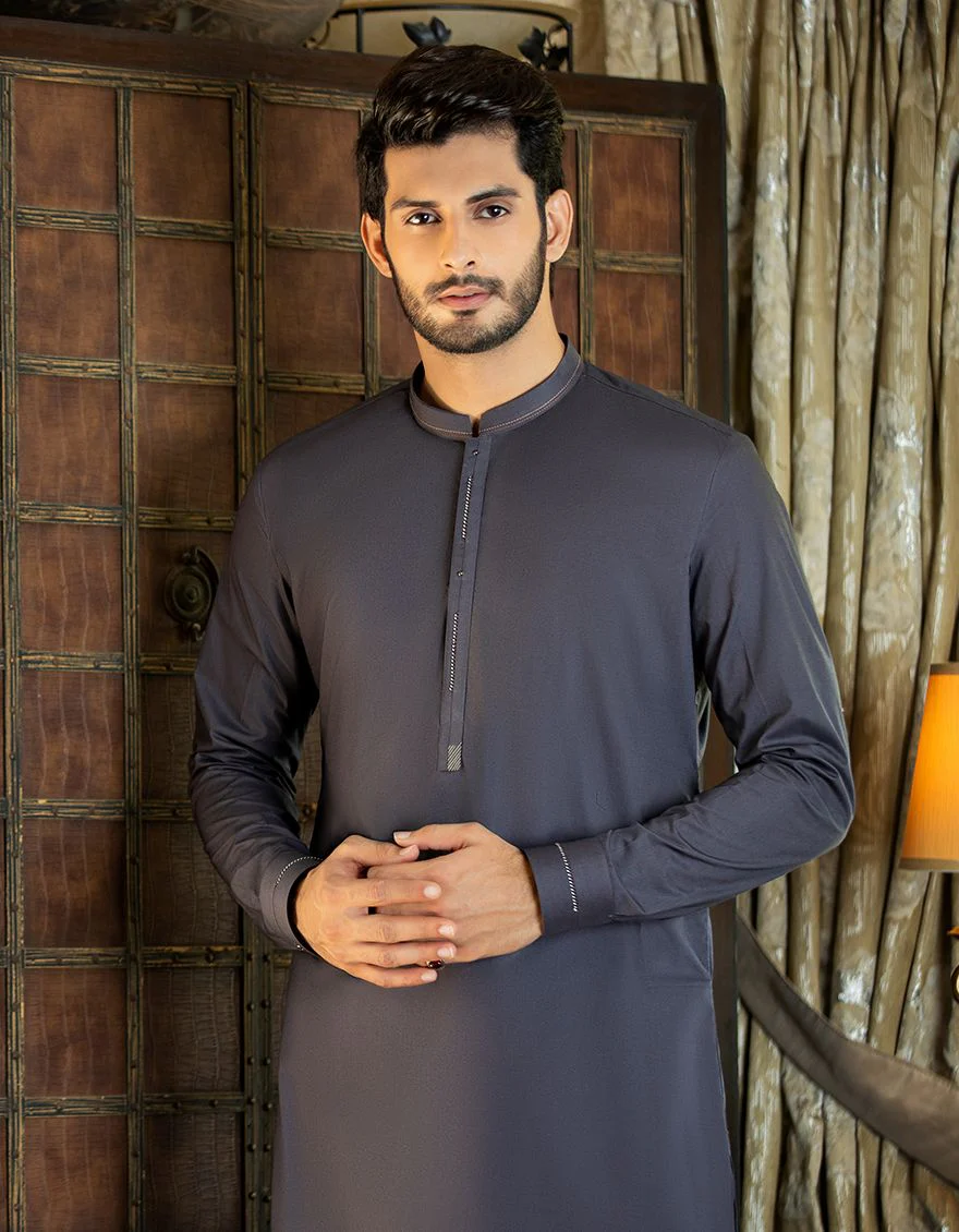 CHARCOAL KAMEEZ SHALWAR | JJKS-A-US-42026/S20/JJ5316 - Image 3