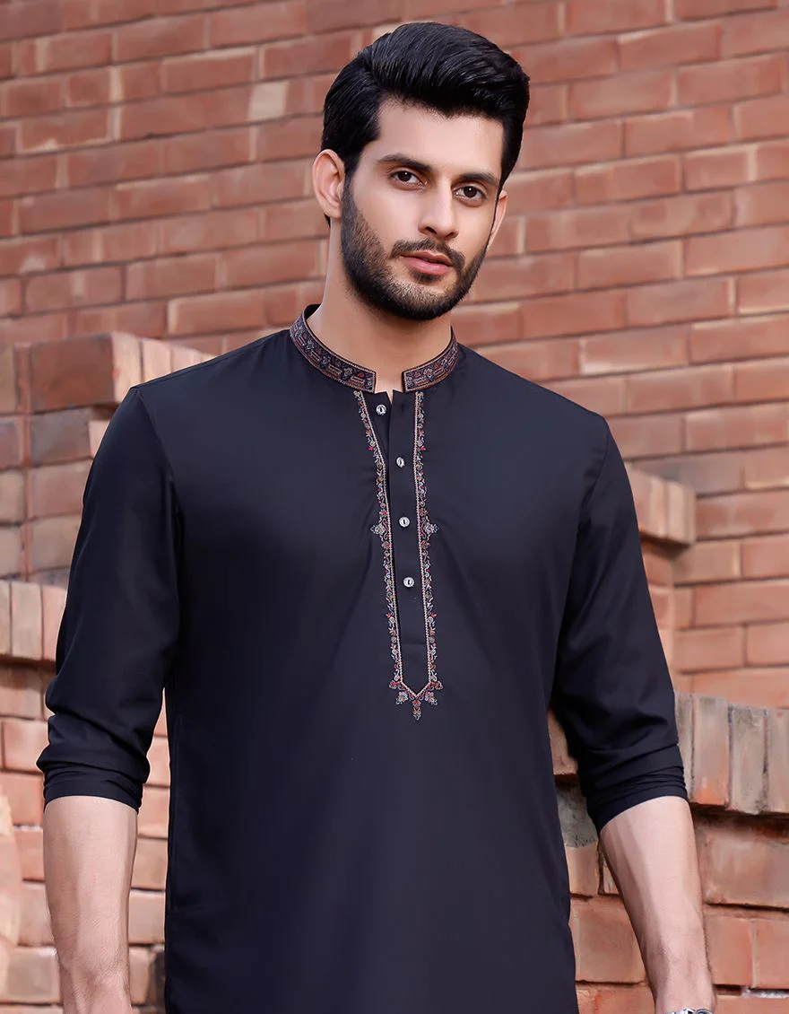 BLACK KAMEEZ SHALWAR | JJKS-A-US-42109/S21/JJ7360 - Image 4