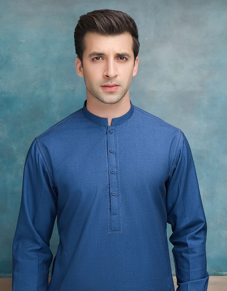 COBALT BLUE KAMEEZ SHALWAR | JJKS-A-US-42157/S21/JJ7442 - Image 2
