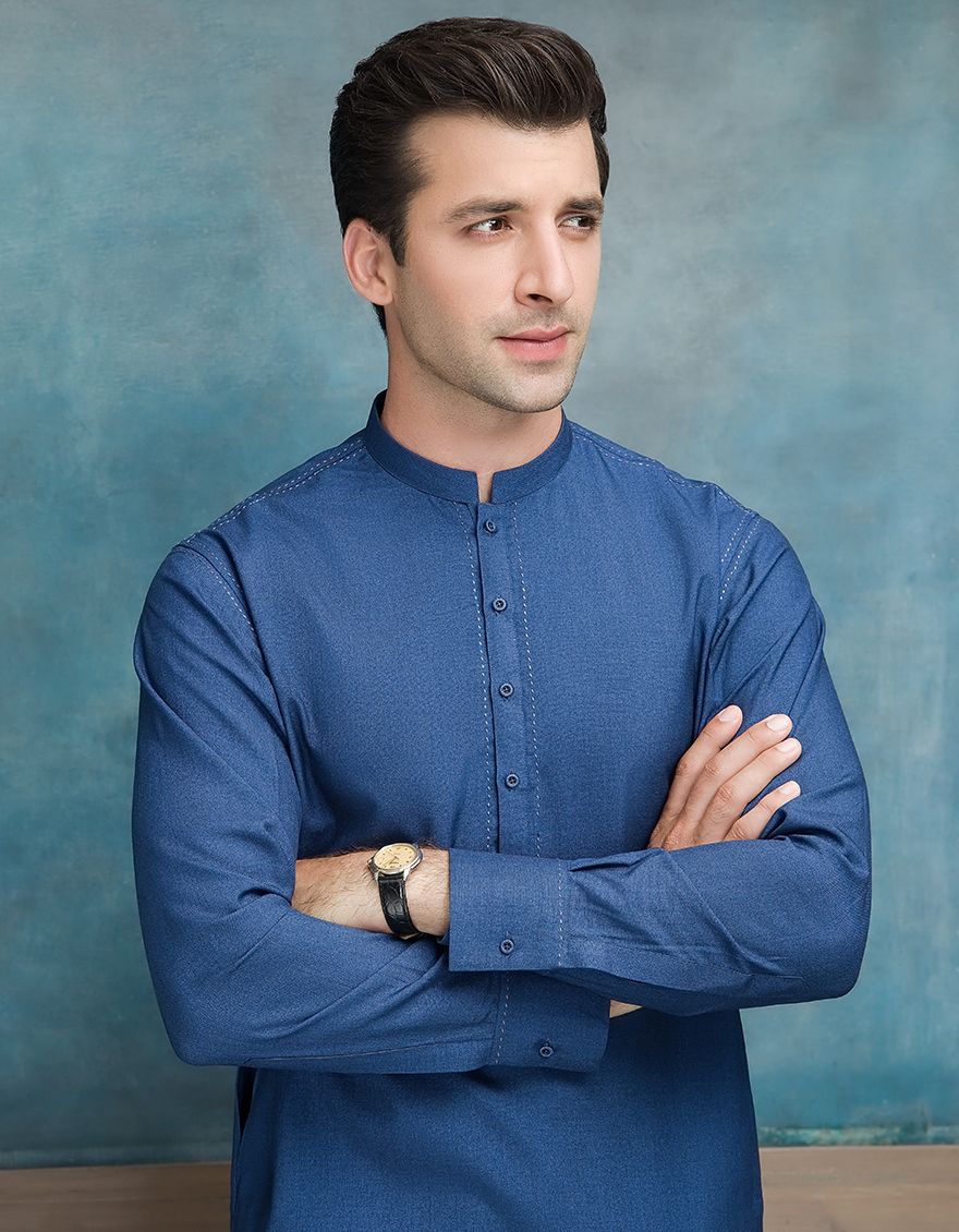 COBALT BLUE KAMEEZ SHALWAR | JJKS-A-US-42157/S21/JJ7442 - Image 3