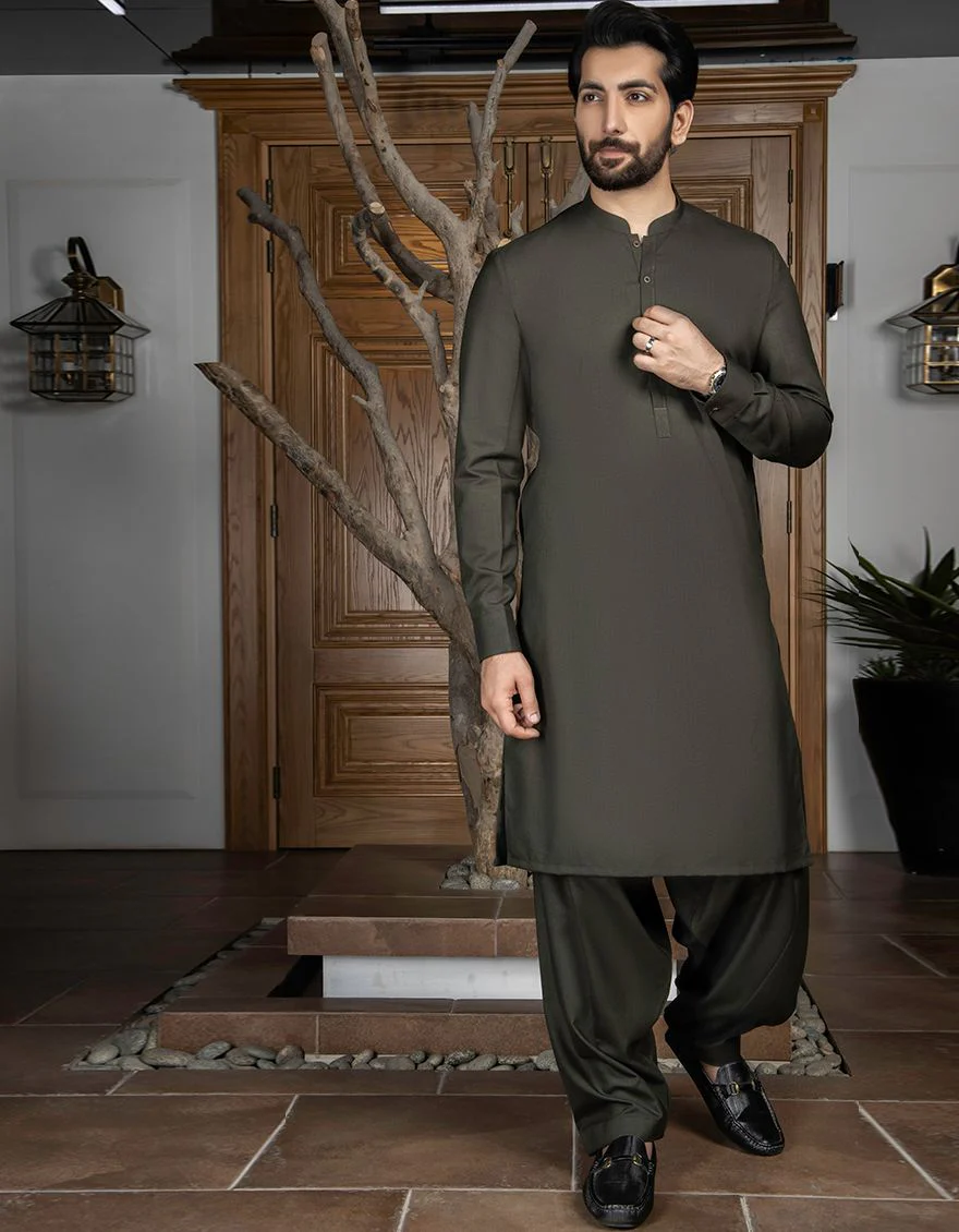 OAK GREEN KAMEEZ SHALWAR | JJKS-A-US-42161/S21/JJ7442 - Image 2