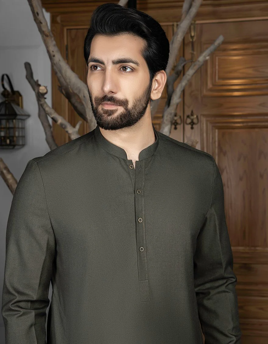 OAK GREEN KAMEEZ SHALWAR | JJKS-A-US-42161/S21/JJ7442 - Image 3