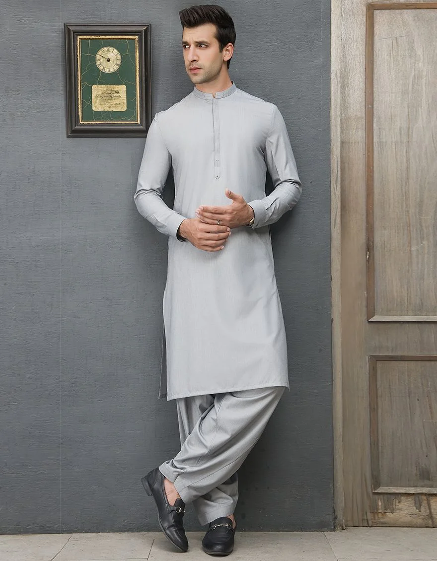 GREY KAMEEZ SHALWAR | JJKS-A-US-42174/S21/JJ7440-CL - Image 2