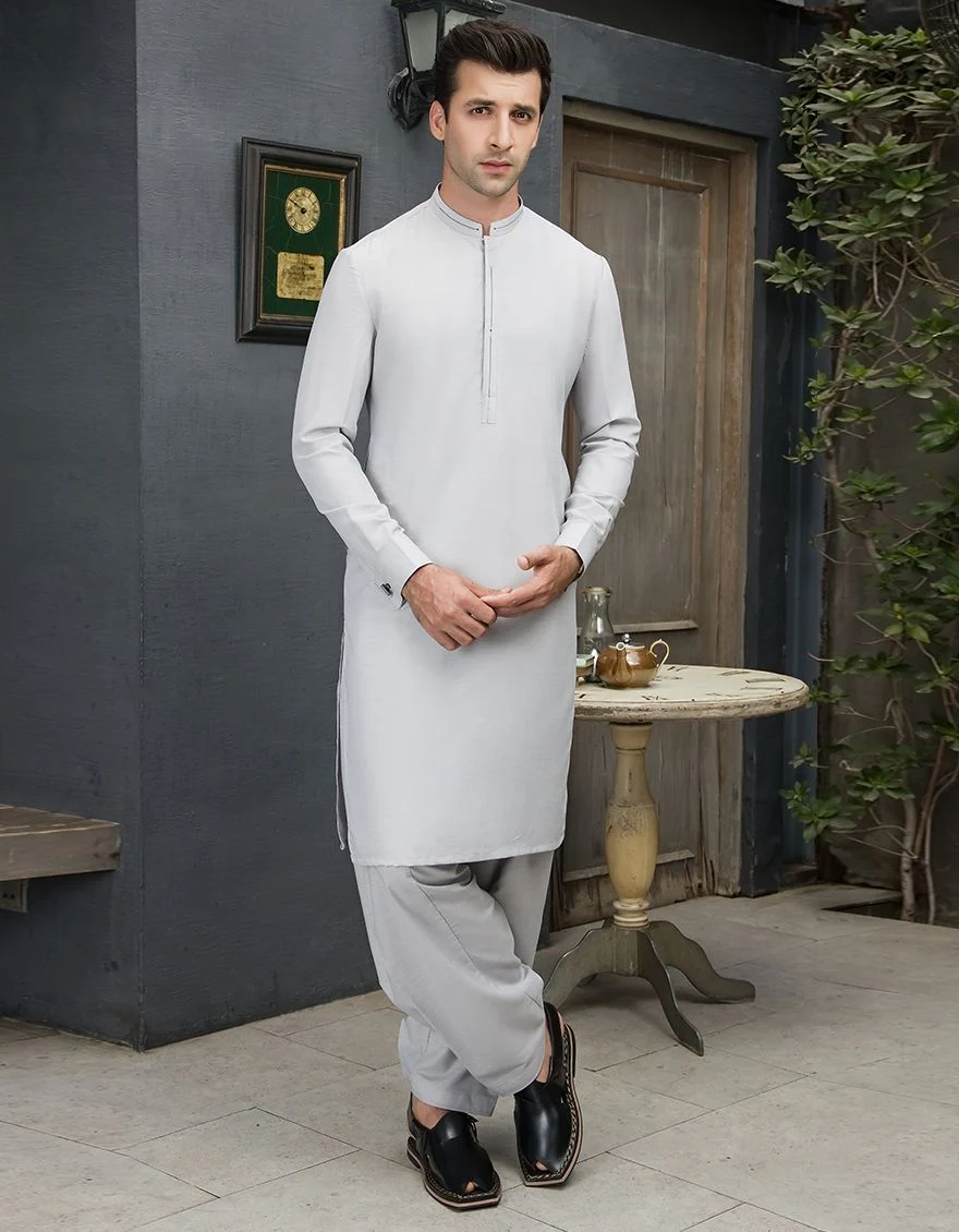 GREY KAMEEZ SHALWAR | JJKS-A-US-42178/S21/JJ7485-CL - Image 2