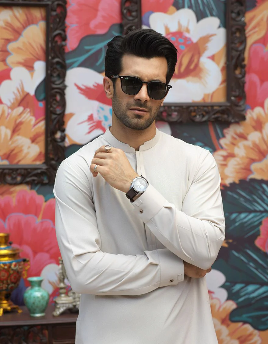 BEIGE KAMEEZ SHALWAR | JJKS-A-US-42182/S21/JJ7445-CL - Image 2