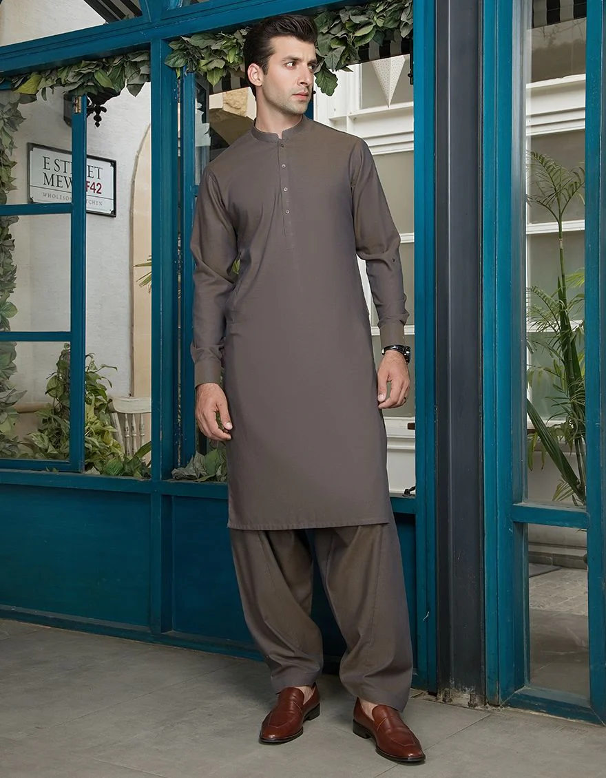 OLIVE KAMEEZ SHALWAR | JJKS-A-US-42207/S21/JJ7111-CL - Image 2