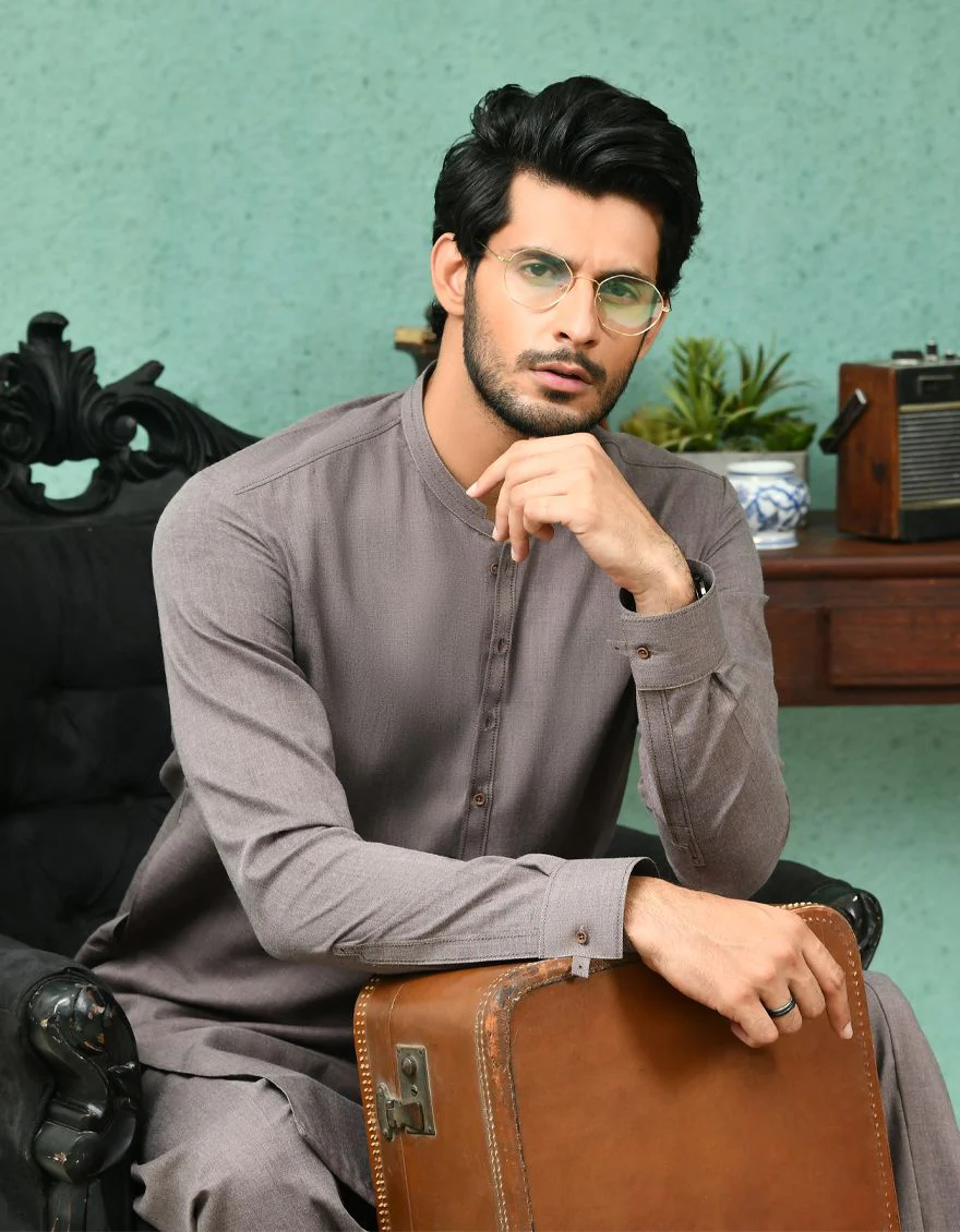 BROWN KAMEEZ SHALWAR | JJKS-A-US-42242/S21/JJ7477-CL - Image 2