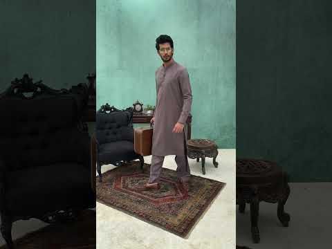 BROWN KAMEEZ SHALWAR | JJKS-A-US-42242/S21/JJ7477-CL - Image 4