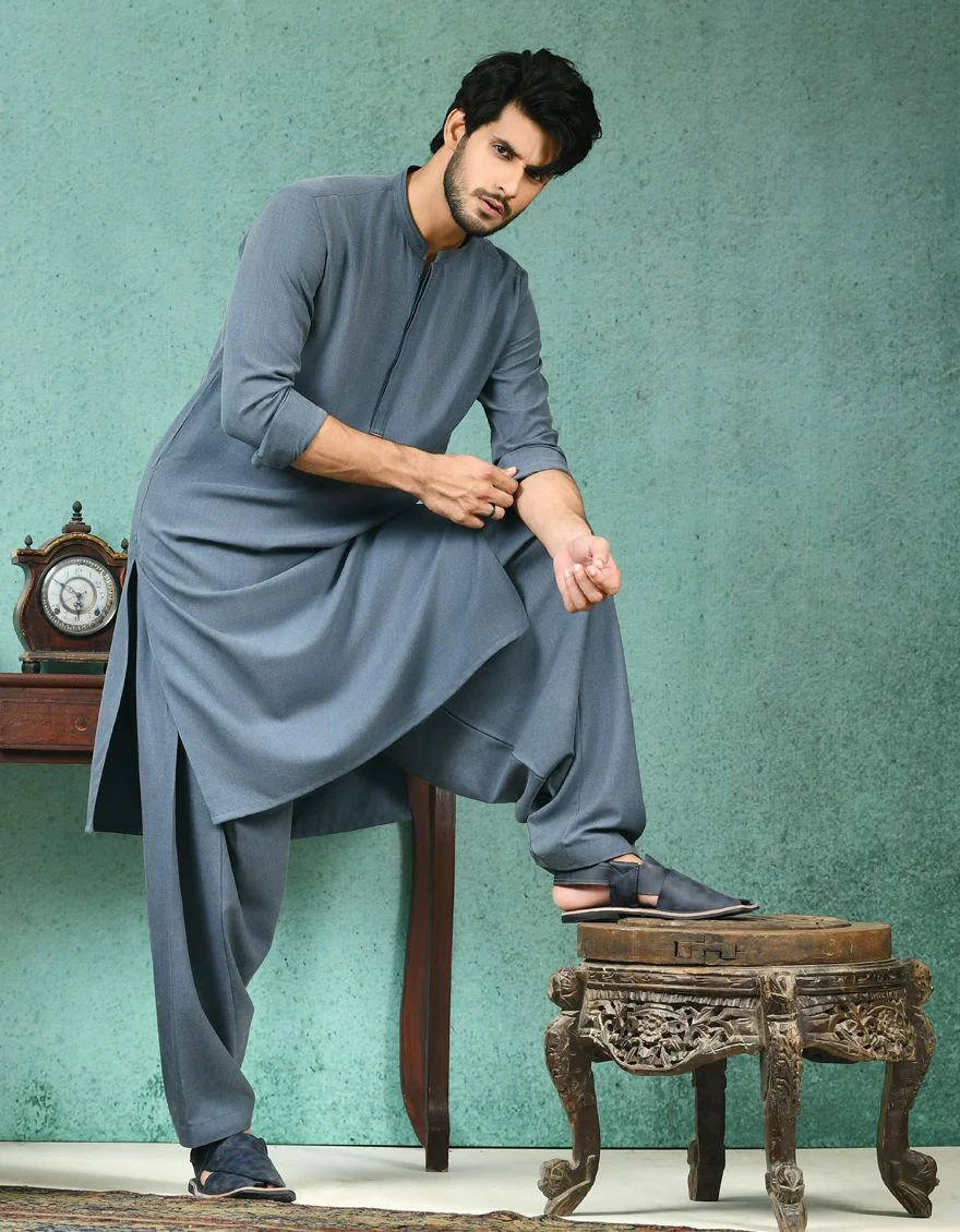 CORAL BLUE KAMEEZ SHALWAR | JJKS-A-US-42244/S21/JJ7480-CL - Image 3