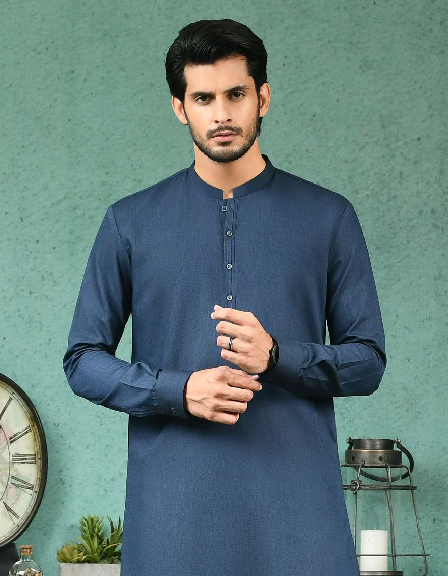 BLUE KAMEEZ SHALWAR | JJKS-A-US-42266/S21/JJ7473-CL - Image 2