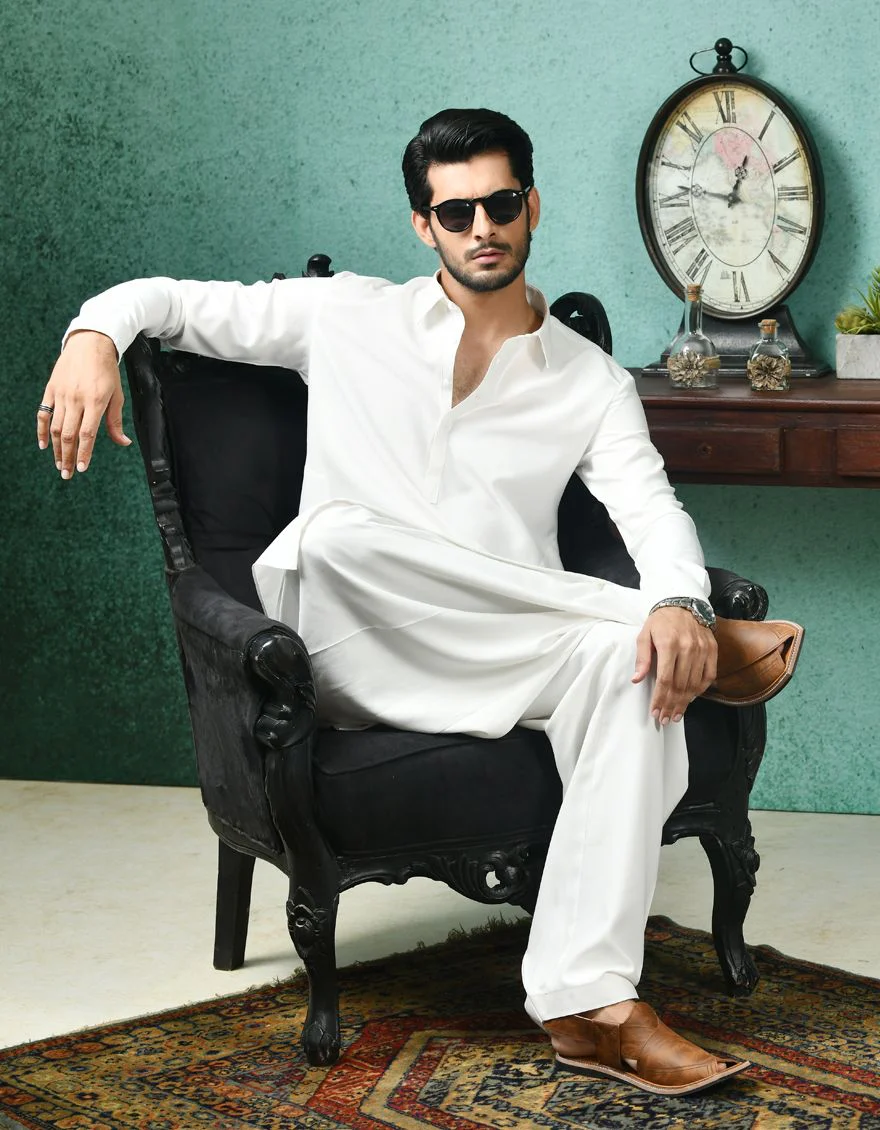 OFF WHITE KAMEEZ SHALWAR | JJKS-A-US-42270/S21/JJ7480-CL - Image 2