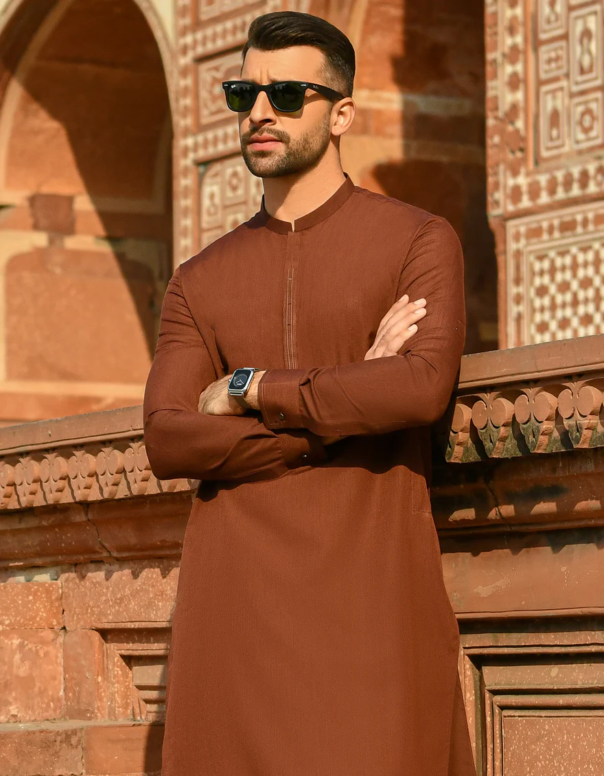 BURGUNDY KAMEEZ SHALWAR | JJKS-A-US-42403/S22/JJ8160-CL - Image 2