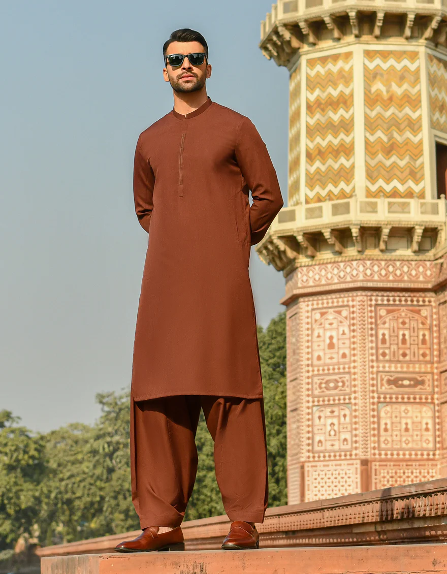 BURGUNDY KAMEEZ SHALWAR | JJKS-A-US-42403/S22/JJ8160-CL - Image 3