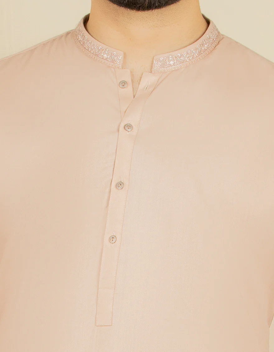 PEACH VISCOSE KAMEEZ SHALWAR | JJKS-A-US-42404/S22/JJ8155-SF - Image 2