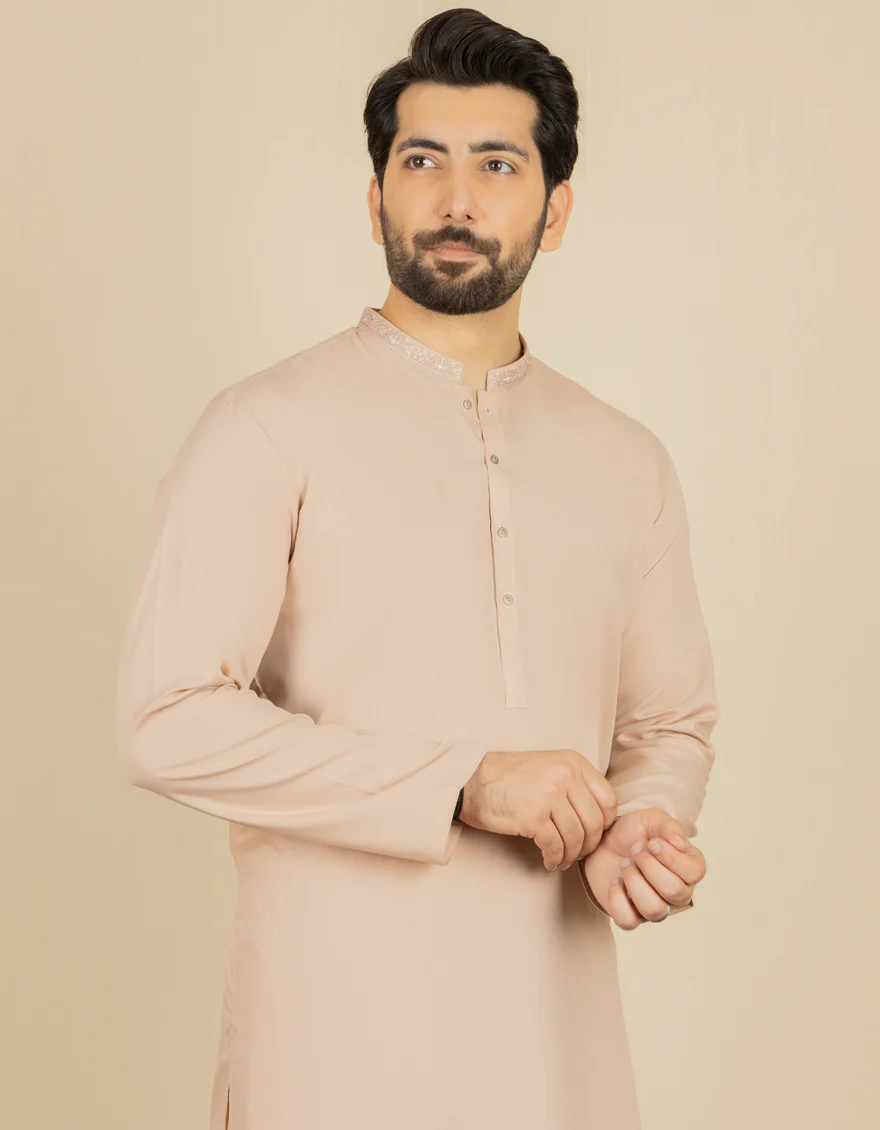 PEACH VISCOSE KAMEEZ SHALWAR | JJKS-A-US-42404/S22/JJ8155-SF - Image 3