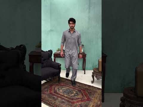 GREY KAMEEZ SHALWAR | JJKS-A-US-43013/S21/JJ7477-CL - Image 4