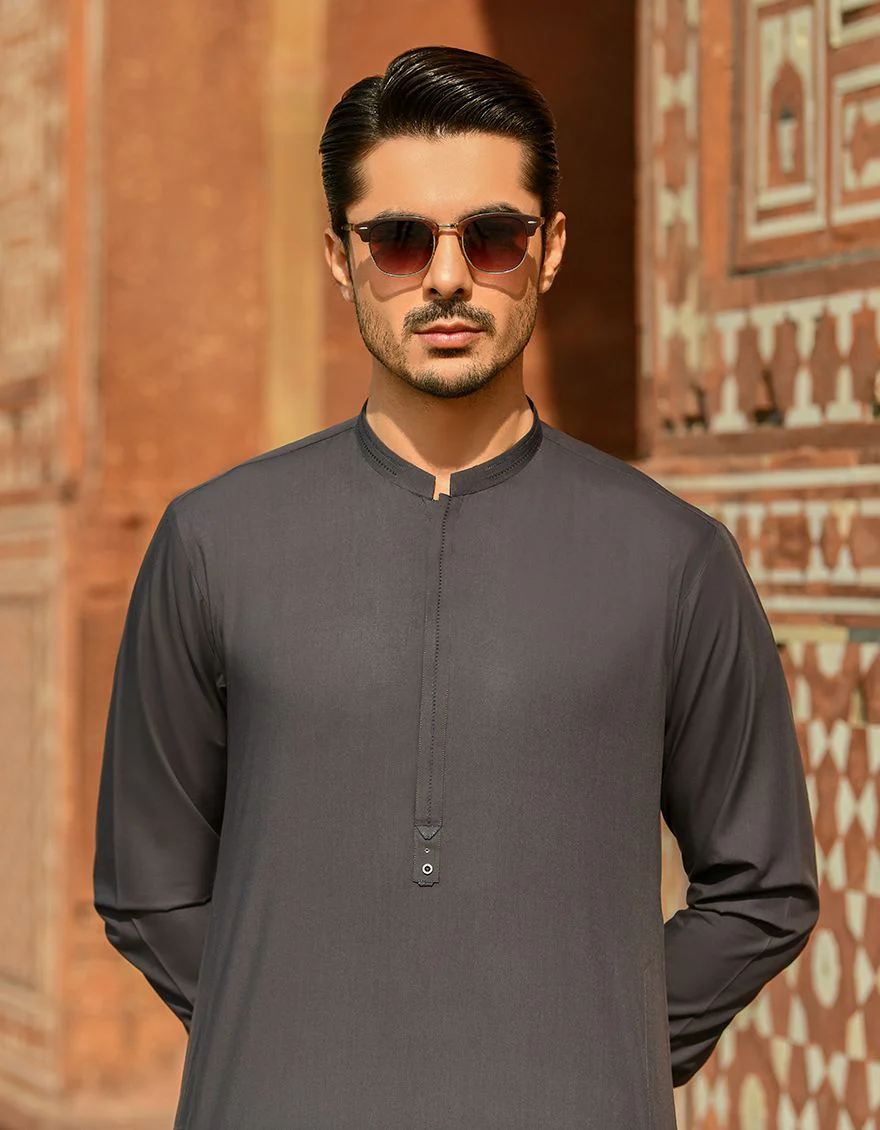 DARK GREY KAMEEZ SHALWAR | JJKS-A-US-44014/S22/JJ8111-CL - Image 3