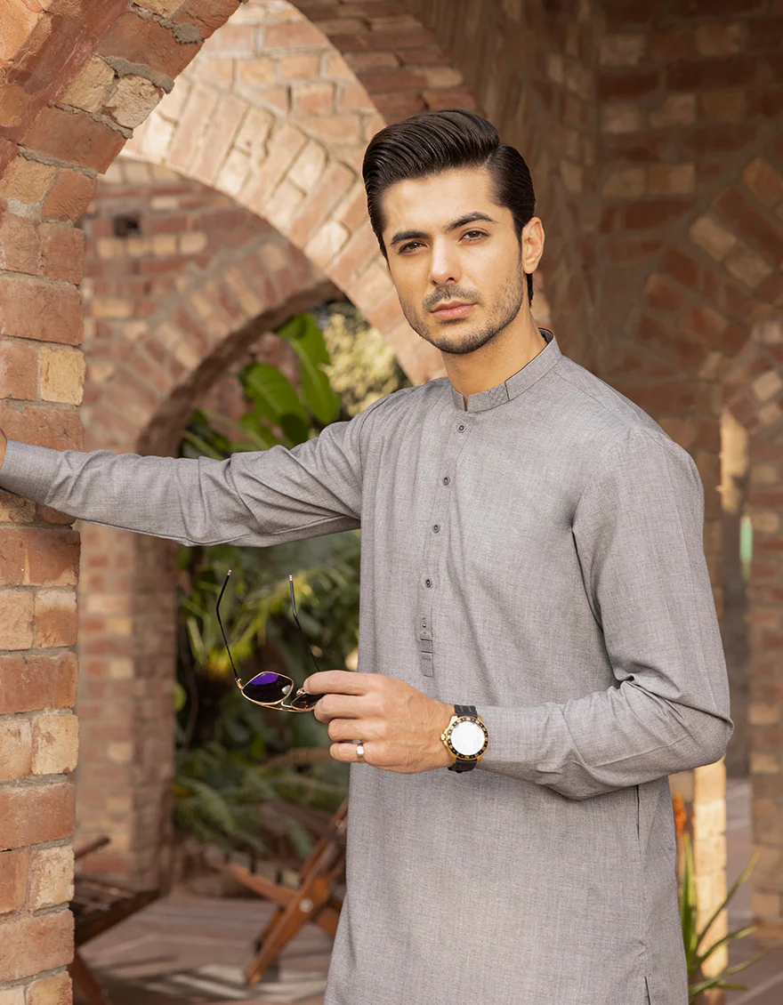 GREY VISCOSE KAMEEZ SHALWAR | JJKS-A-US-44018/S22/JJ8107-CL - Image 4