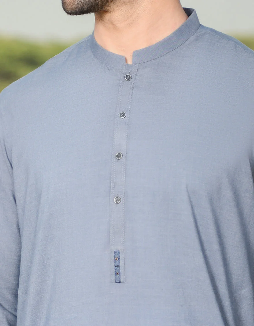 SEA BLUE VISCOSE KAMEEZ SHALWAR | JJKS-A-US-44042/S22/JJ8261-CL - Image 2