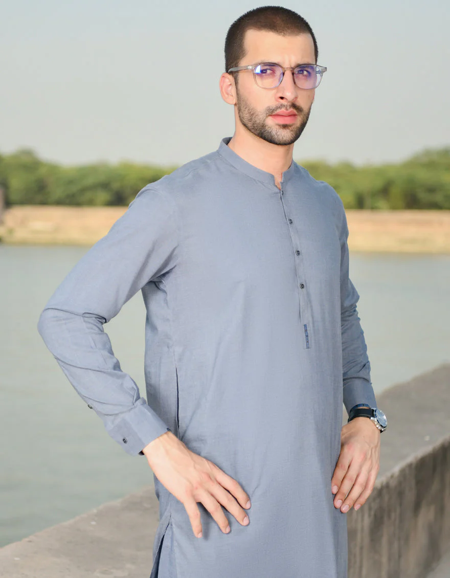 SEA BLUE VISCOSE KAMEEZ SHALWAR | JJKS-A-US-44042/S22/JJ8261-CL - Image 3