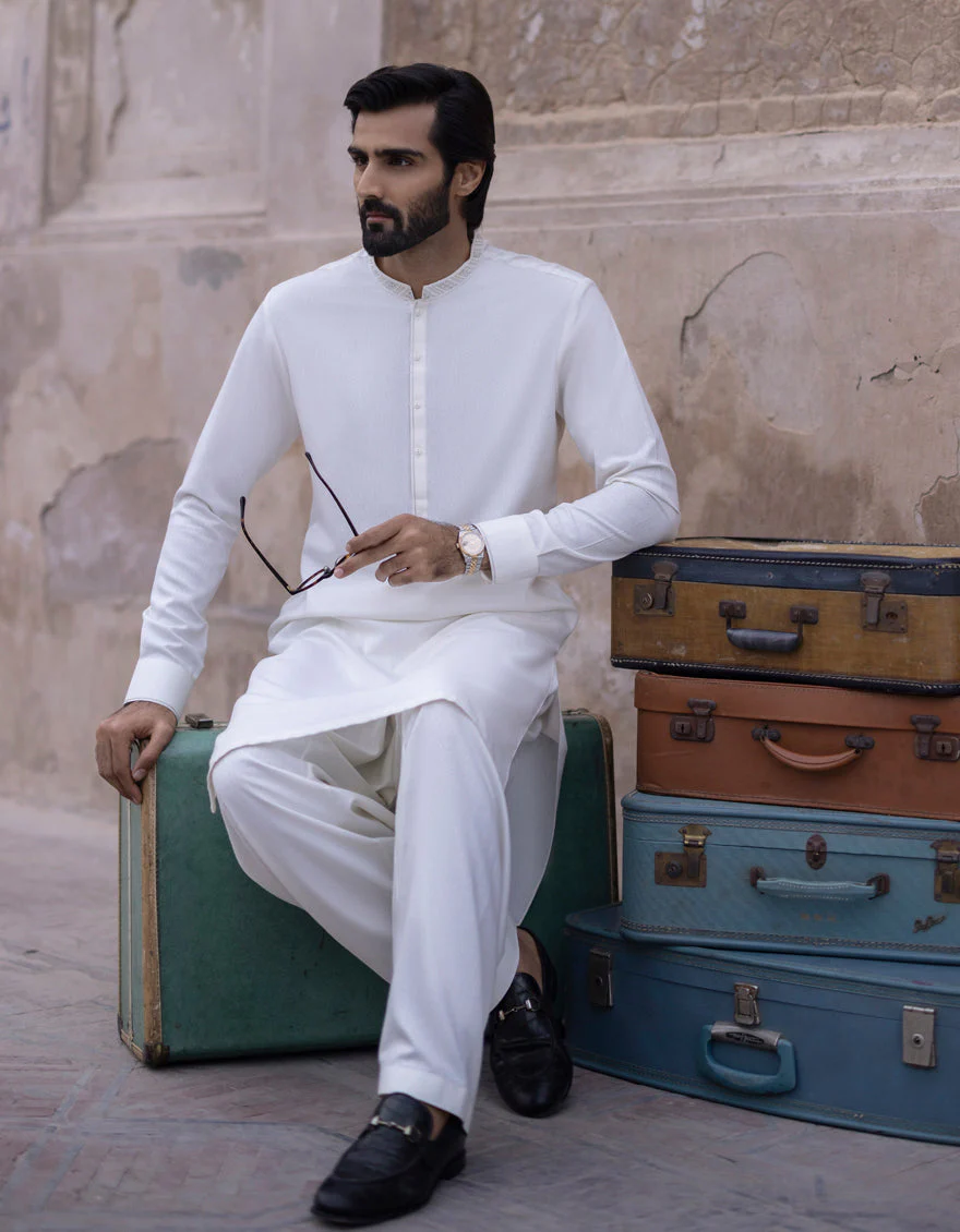 CREAM BLENDED KAMEEZ SHALWAR | JJKS-A-US-47029/S23/JJ8712-FL - Image 3