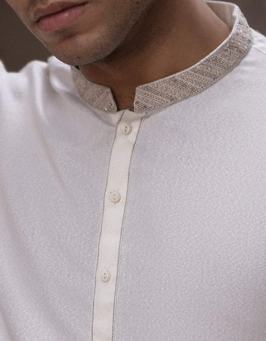 CREAM BLENDED KAMEEZ SHALWAR | JJKS-A-US-47032/S23/JJ8712-FL - Image 2