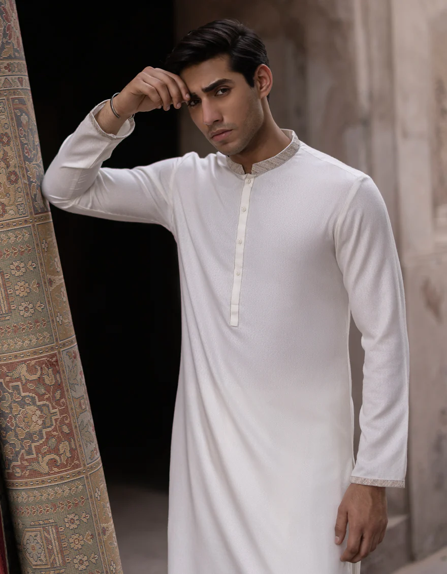 CREAM BLENDED KAMEEZ SHALWAR | JJKS-A-US-47032/S23/JJ8712-FL - Image 3