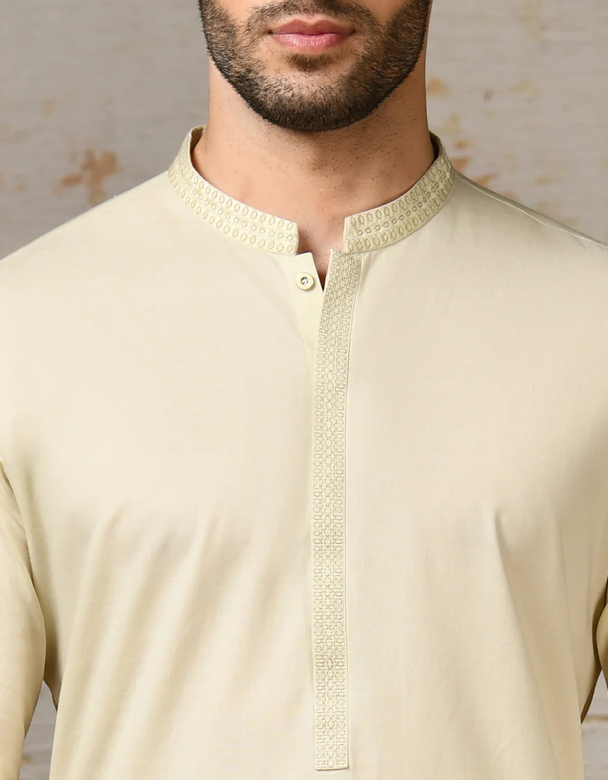 WHITE COTTON KAMEEZ SHALWAR | JJKS-S-32908/S24/JJ9 - Image 2