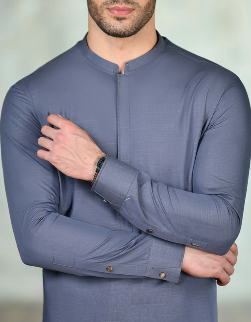 GREY BLENDED KAMEEZ SHALWAR | JJKS-S-32922/S24/JJ9254-CL - Image 3