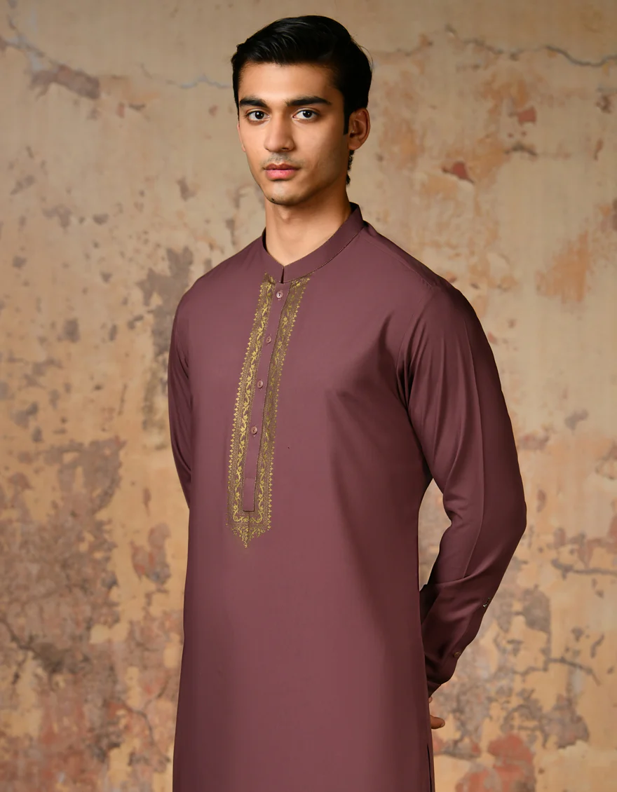 PURPLE BLENDED KAMEEZ SHALWAR | JJKS-S-34684/S24/JJ8729-FL - Image 3