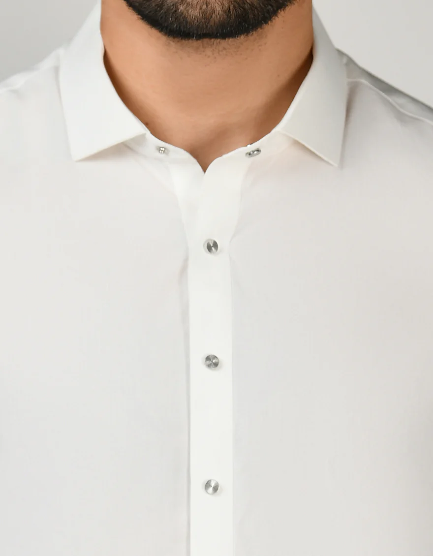 WHITE COTTON KAMEEZ SHALWAR | JJKS-S-47165/S24/JJ7 - Image 3