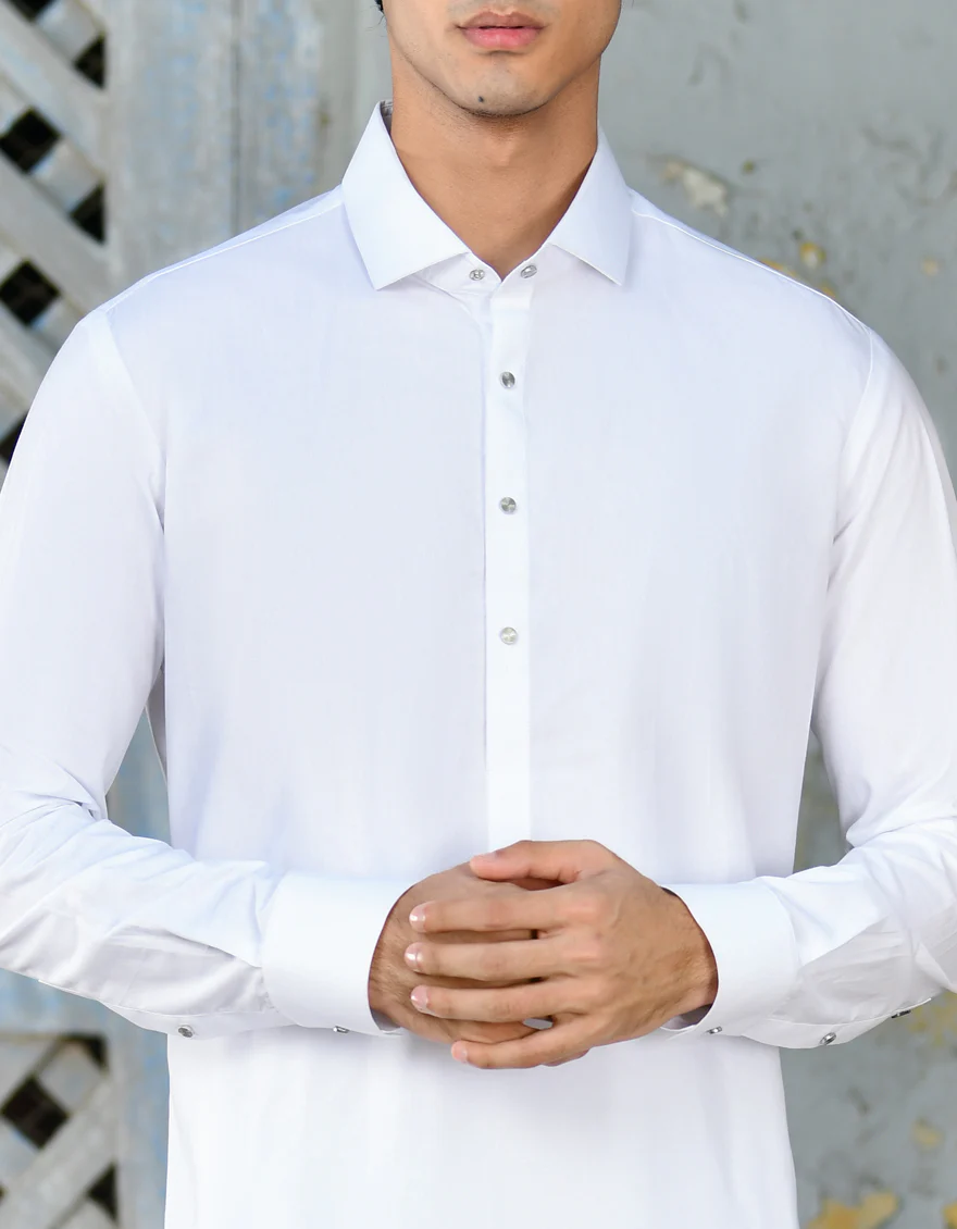 WHITE COTTON KAMEEZ SHALWAR | JJKS-S-47224/S24/JJ9092-PL - Image 4