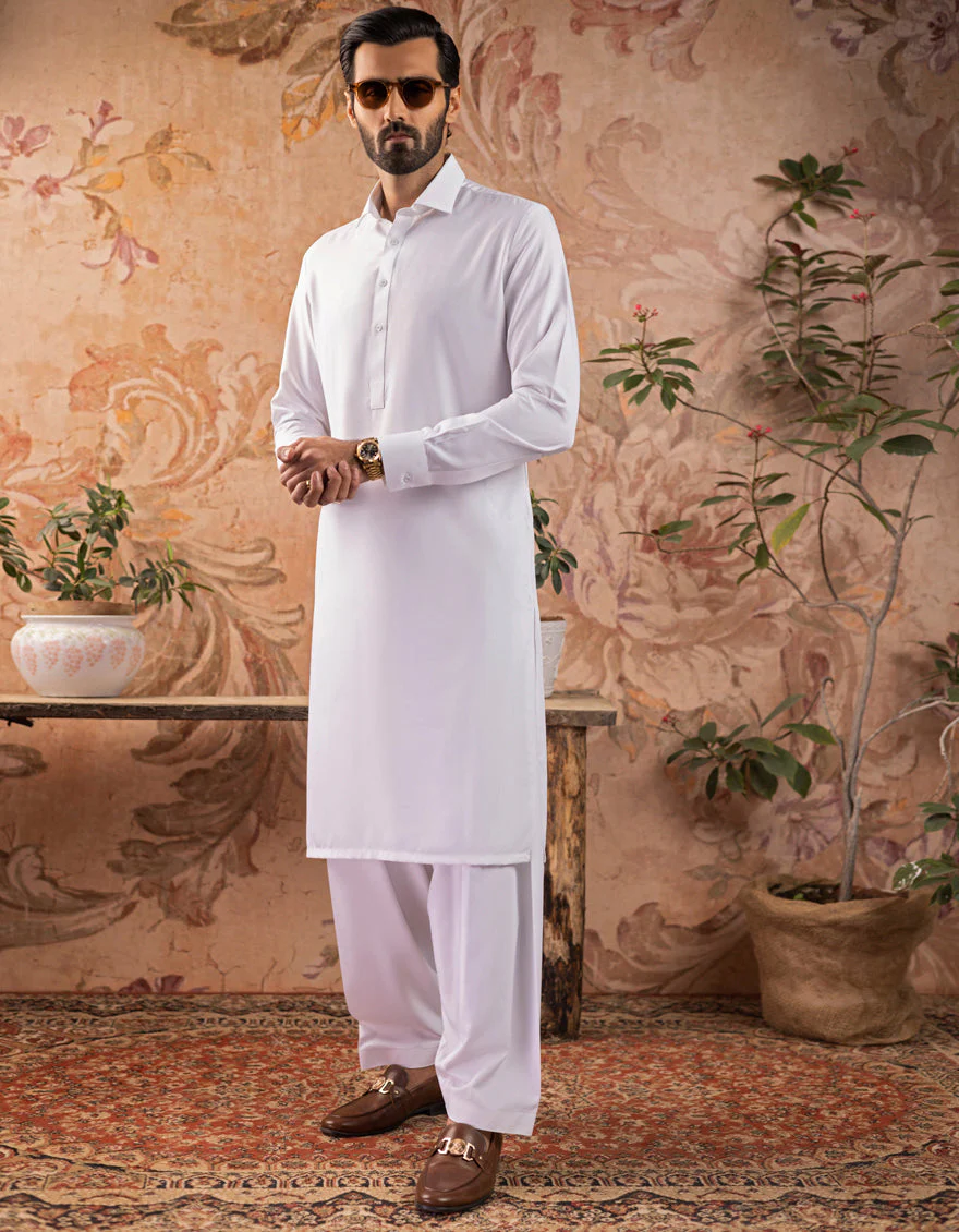 WHITE BLENDED WHITE KAMEEZ SHALWAR | JJKS-S-US-30727-R14-AP/S23/JJ8732-PN - Image 5