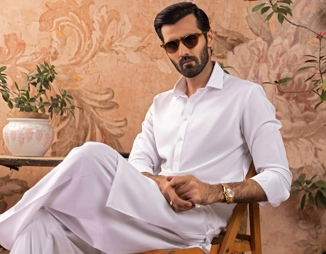 WHITE BLENDED WHITE KAMEEZ SHALWAR | JJKS-S-US-30727-R14-AP/S23/JJ8732-PN - Image 6