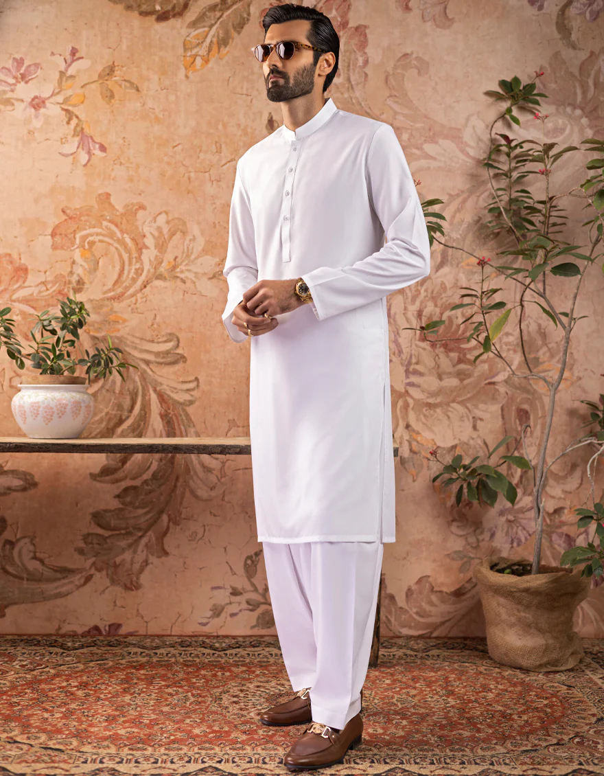 WHITE BLENDED WHITE KAMEEZ SHALWAR | JJKS-S-US-30728-R14-AP/S23/JJ8732-PN - Image 3